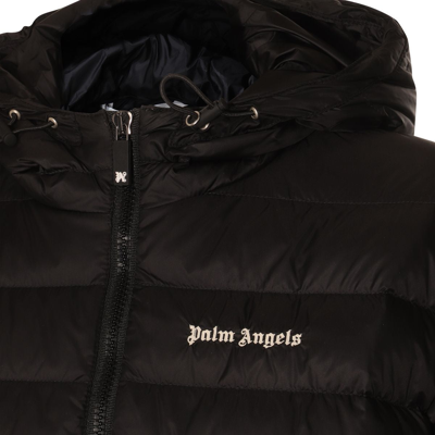 Shop Palm Angels Black Down Jacket