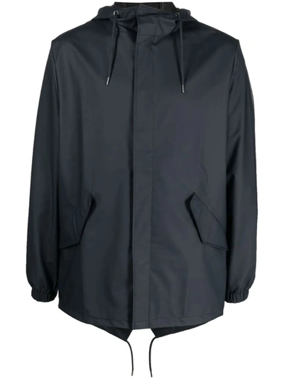 Shop Rains Fishtail Jacket Clothing In Blue