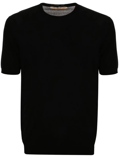 Shop Roberto Collina Short Sleeves Crew Neck T-shirt Clothing In Black