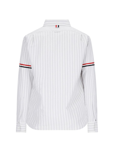 Shop Thom Browne Med Grey Cotton Shirt