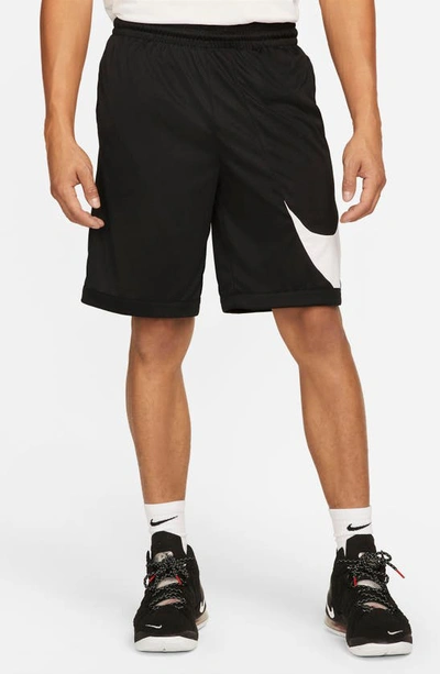 Shop Nike Dri-fit Basketball Shorts In Black/ Black/ White