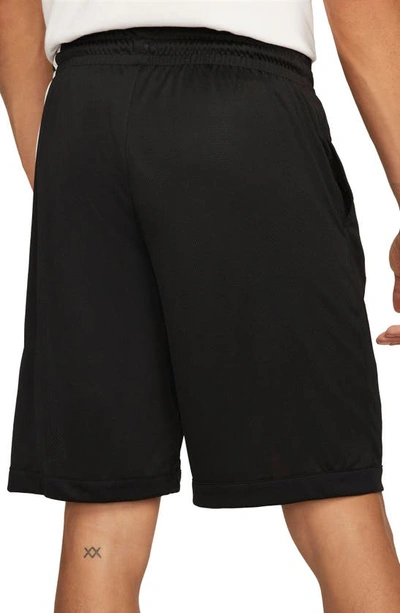 Shop Nike Dri-fit Basketball Shorts In Black/ Black/ White