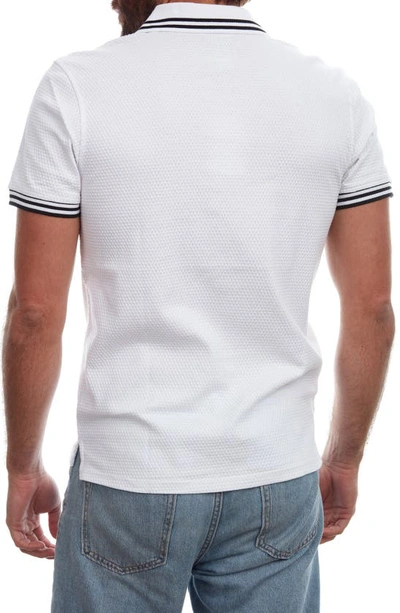 Shop Px Textured Tipped Cotton Polo In White
