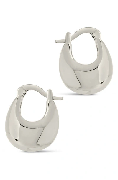 Sterling Forever Eleah Hoop Earrings In Silver