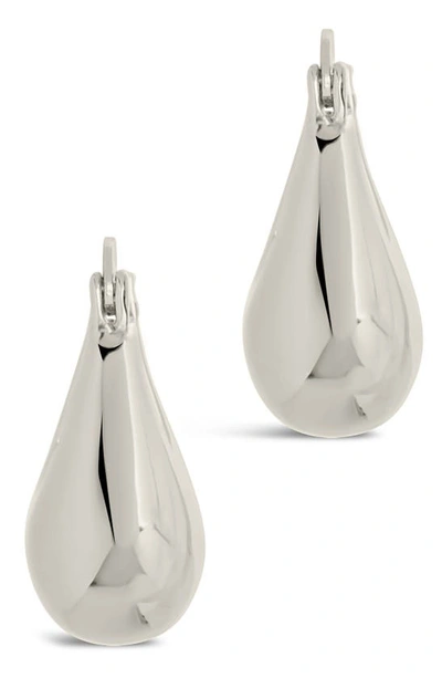 Sterling Forever Eleah Hoop Earrings In Silver