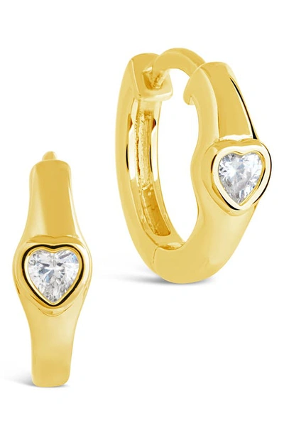 Shop Sterling Forever Marigold Cz Hoop Earrings In Gold