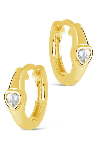 Shop Sterling Forever Marigold Cz Hoop Earrings In Gold
