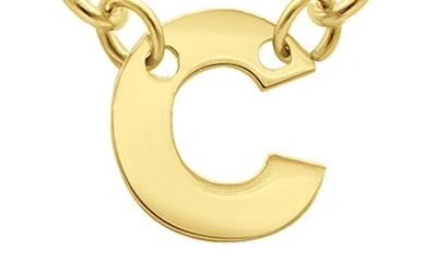 Shop Adornia 14k Gold Plated Mini Initial Pendant Necklace In Gold-c