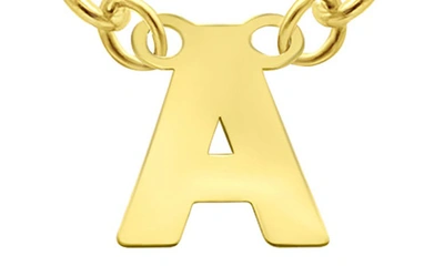 Shop Adornia 14k Gold Plated Mini Initial Pendant Necklace In Gold-a