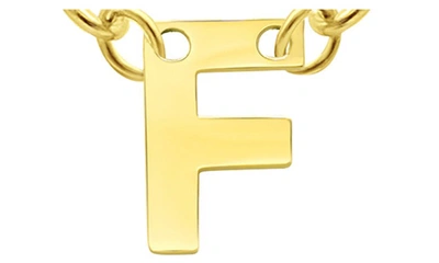 Shop Adornia 14k Gold Plated Mini Initial Pendant Necklace In Gold-f