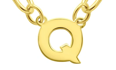 Shop Adornia 14k Gold Plated Mini Initial Pendant Necklace In Gold-q