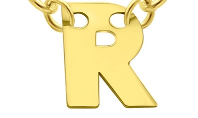 Shop Adornia 14k Gold Plated Mini Initial Pendant Necklace In Gold-r