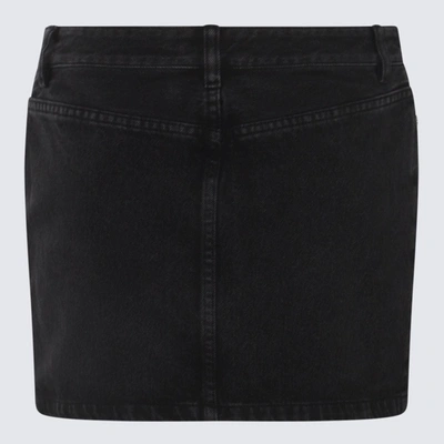 Apc A.p.c. Black Denim Mini Skirt In Denim