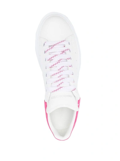 Shop Alexander Mcqueen 'oversize' Sneakers In Bianco E Rosa
