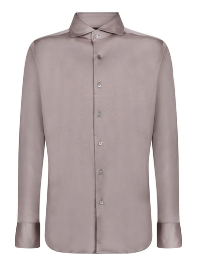 Shop Canali Shirts In Brown