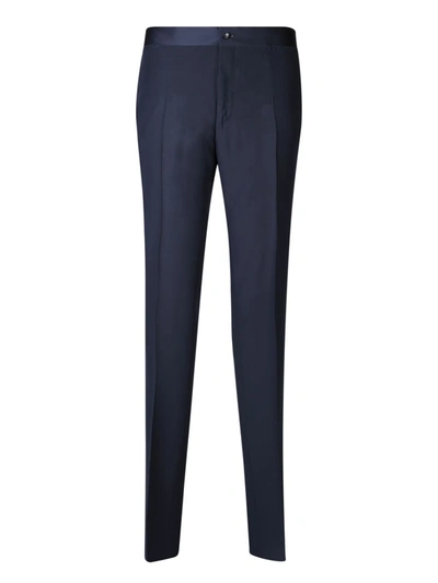 Shop Canali Trousers In Blue