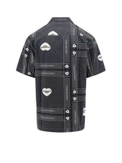 Shop Carhartt Wip Shirts In Heart Bandana Aop, Black