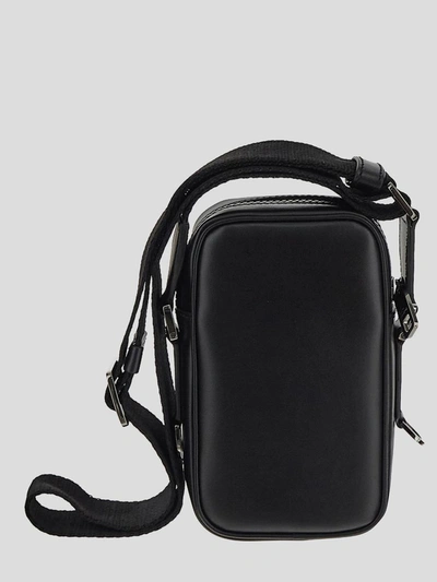 Shop Dolce & Gabbana Black Leather Messenger Bag