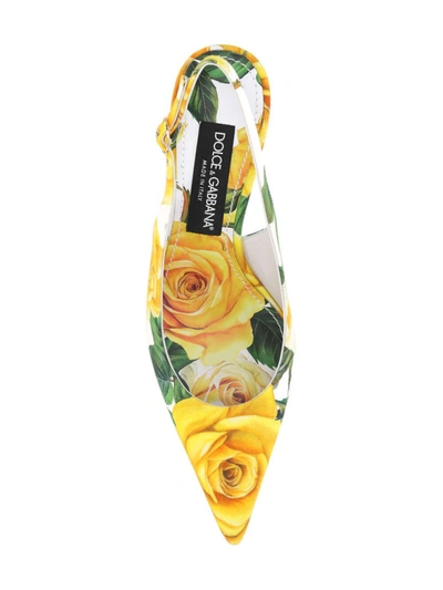 Shop Dolce & Gabbana Slingback Pumps In Yellow