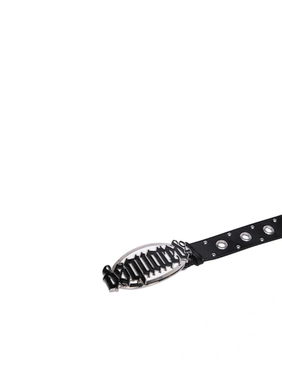 Shop Dsquared2 Gothic Logo Leather Belt In Black