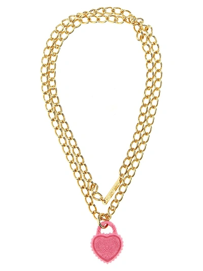 Shop Dsquared2 Pendant Heart Necklace In Gold