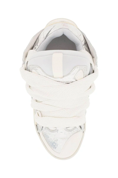 Shop Lanvin Sneakers Silver In Multicolor