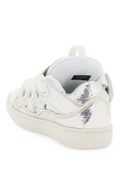 Shop Lanvin Sneakers Silver In Multicolor