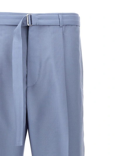 Shop Lanvin Trousers In Fog