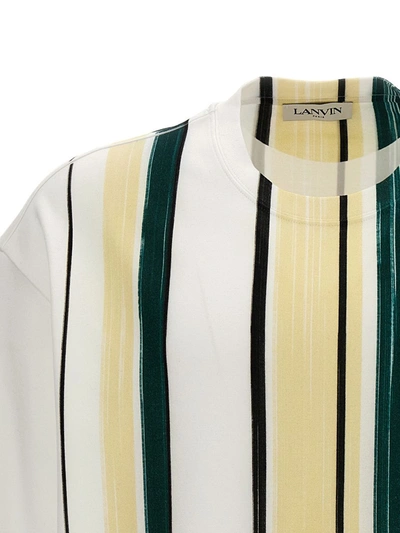 Shop Lanvin Striped Print T-shirt In White