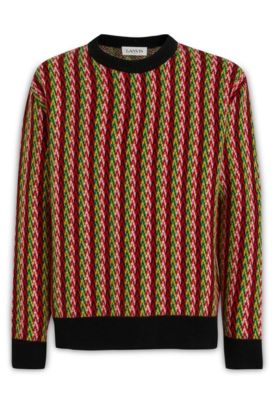 Shop Lanvin Sweaters In Red/green