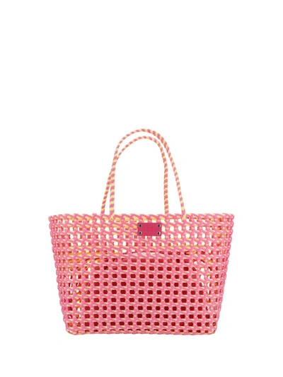 Shop Msgm Large Bag In Pink