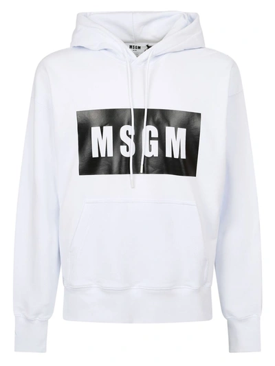 Msgm Cotton Sweatshirt In White