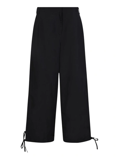 Shop Msgm Trousers In Black