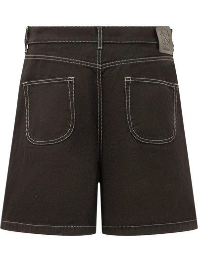 Shop Off-white Off White Shorts In Raw Black