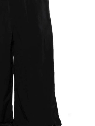 Off-white Wide Leg Nylon Crispy Pants With Removable Cuffs In Black