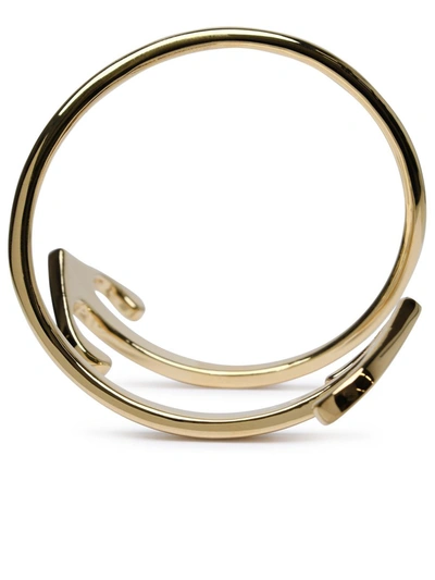 Shop Off-white 'mono Arrow' Gold Brass Bracelet