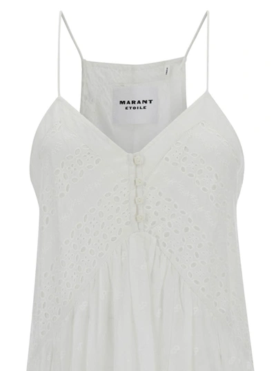 Shop Isabel Marant Étoile White 'sabba' Maxi Dress In Cotton Woman