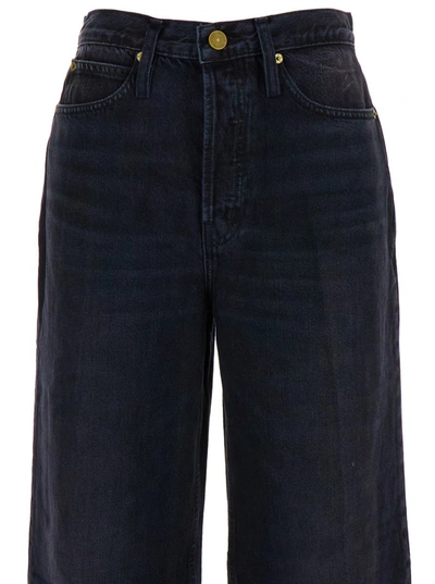 Shop Frame Black Denim 'the 1978' Bootcut Jeans In Cotton Woman