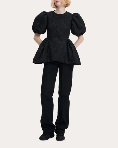 Shop Cecilie Bahnsen Women's Ubah Grappolo Matelassé Top In Black