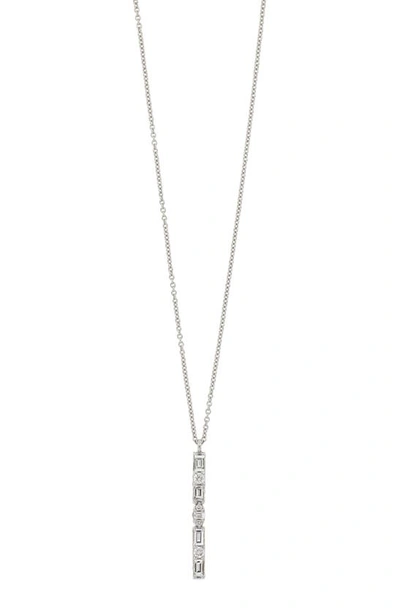 Shop Bony Levy Maya Bar Pendant Necklace In 18k White Gold
