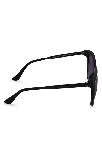 Shop Diff 54mm Hailey Square Sunglasses In Matte Black Sharp Grey