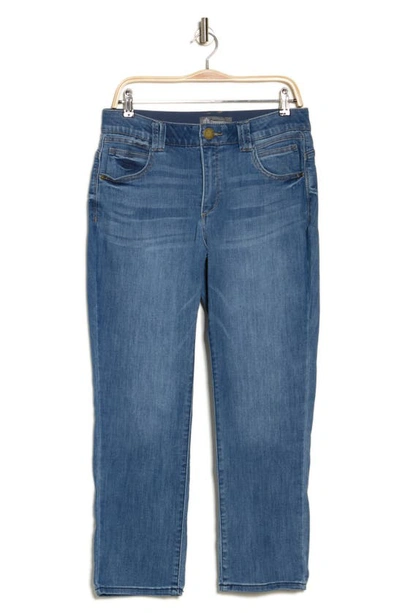 Shop Democracy High Waist Ankle Skinny Jeans In Mid Blue