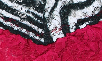 Shop Hanky Panky Signature Lace Original Rise Thong In Venetian Pink/ Zebra
