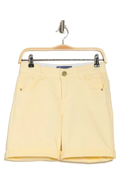 Shop Democracy 'ab'solution High Waist Denim Shorts In Lelu Lemon