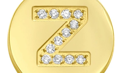 Shop Adornia 14k Gold Plated Pavé Initial Charm Bracelet In Gold-z