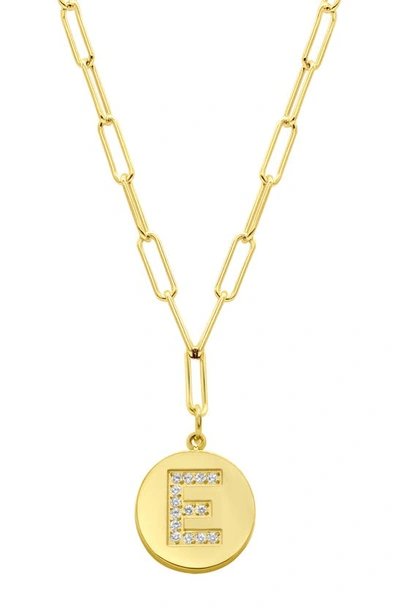 Adornia 14k Gold Plated Pavé Initial Pendant Necklace In Gold-e