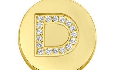 Adornia 14k Gold Plated Pavé Initial Pendant Necklace In Gold-d