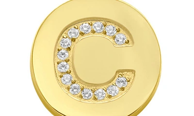 Adornia 14k Gold Plated Pavé Initial Pendant Necklace In Gold-c