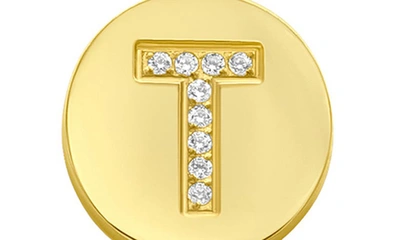 Adornia 14k Gold Plated Pavé Initial Pendant Necklace In Gold-t