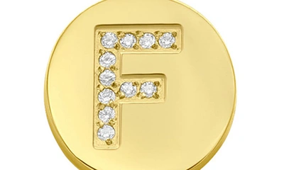 Adornia 14k Gold Plated Pavé Initial Pendant Necklace In Gold-f